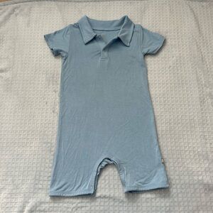 Kyte Baby Polo Shortall Romper 3T Periwinkle